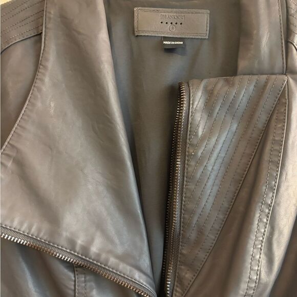 Blank NYC Charcoal Gray Vegan Leather Jacket - Picture 4 of 11